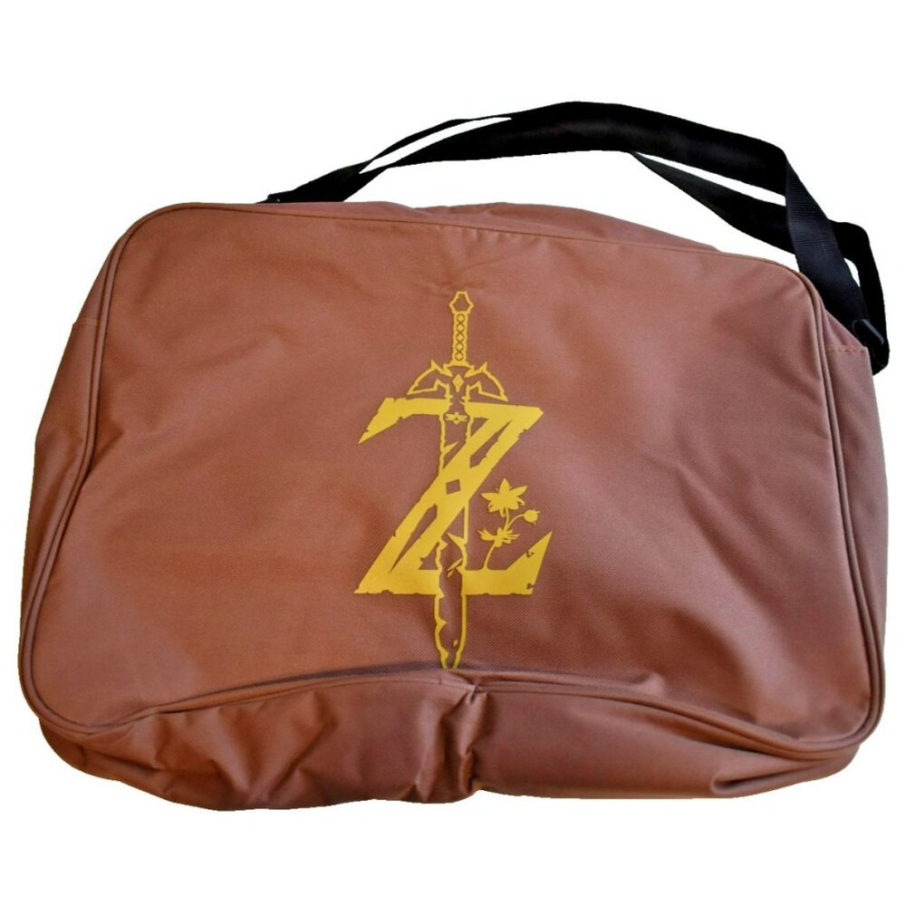 Legend of Zelda Brown Messenger Bag - Laptop  16”x12”x 3.5”  Nintendo Bag